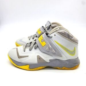 Nike Lebron Zoom Soldier VII 7 Shoes 6.5Y Grey Sonic Yellow 599818 001